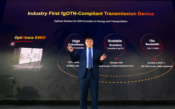 Huawei launches industry's first fgOTN-compliant optical transmission product Huawei launches industry's first fgOTN-compliant optical transmission product