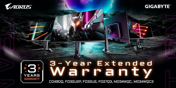GIGABYTE Announces Enhanced 3-Year Warranty for QD OLED Gaming Monitors