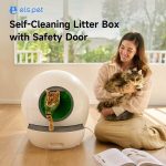 Introducing Els Pet Self-Cleaning Cat Litter Box with Safety Door, Taking Care of the Dirty Work for You
