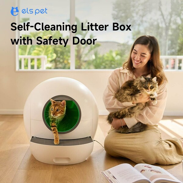 Els Pet Self-cleaning Litter Box with Safety Door Els Pet Self-cleaning Litter Box with Safety Door