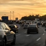 Federal Highway congestion due to installation of LRT3 bridge