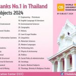 Chula Ranks No.1 in Thailand for 32 Subjects in the QS World University Rankings by Subject 2024