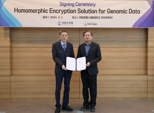 CryptoLab, a pioneer of fully homomorphic encryption (FHE) technology has announced the signing of a three-year supply contract with Macrogen, Korea's largest genetic data analysis company. CryptoLab, a pioneer of fully homomorphic encryption (FHE) technology has announced the signing of a three-year supply contract with Macrogen, Korea's largest genetic data analysis company.
