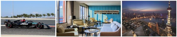 L-R: Race Weekend in Shanghai, The Ritz-Carlton Club at The Portman Ritz-Carlton, Shanghai, Flair at The Ritz-Carlton Shanghai, Pudong