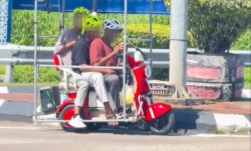 YouTuber to face Melaka cops after viral clip shows him riding altered micromobility bike with passengers