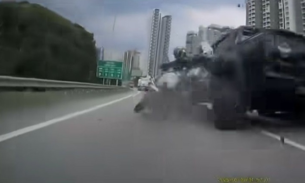 Nissan Navara driver arrested for suspected hit-and-run near Duta Toll Plaza that left couple seriously injured