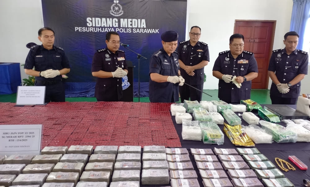 Sarawak’s biggest drug ring smashed, RM8.5m haul recovered