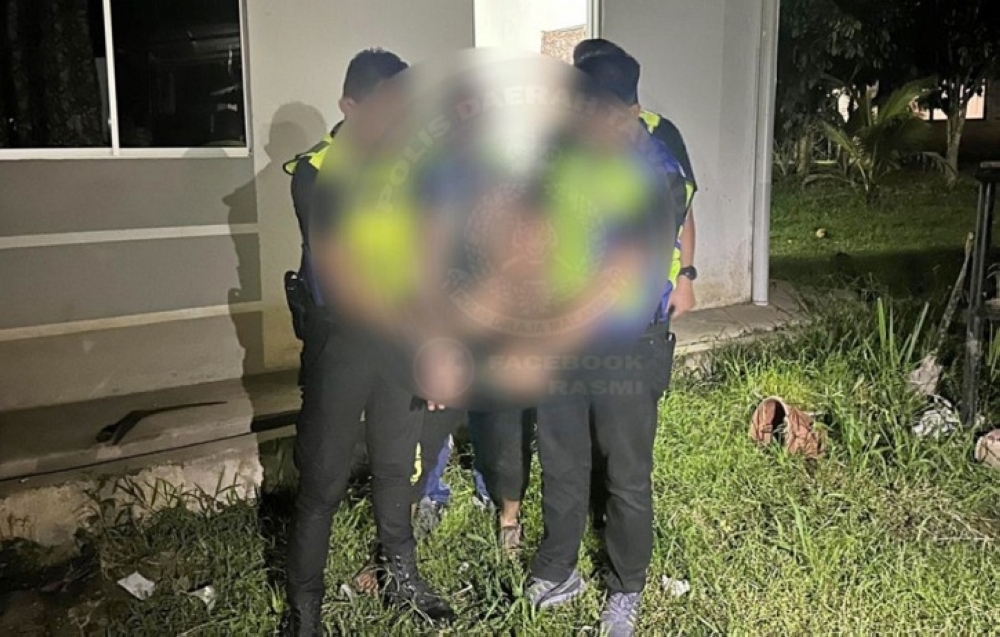 Tawau police arrests fleeing man after wife reports him for beatings, threats at home with axe and knife