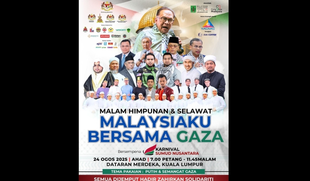 Over 100,000 expected at Dataran Merdeka for Gaza on August 24