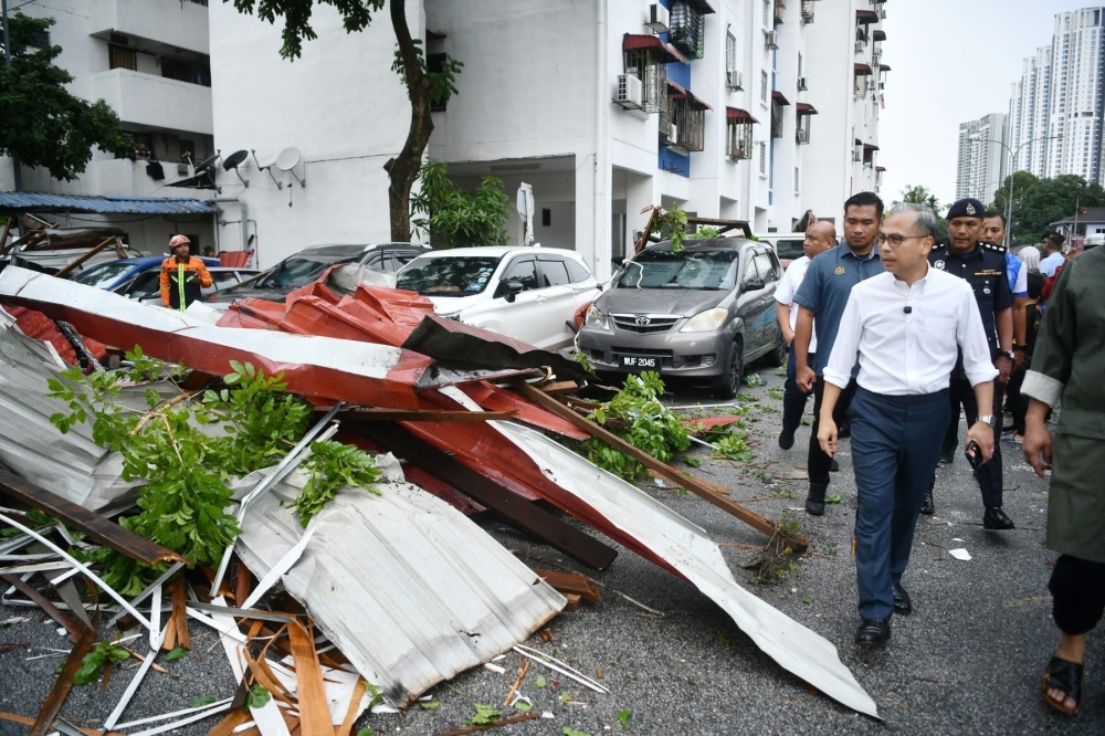 Roads blocked by fallen trees, homes damaged in Pantai Dalam