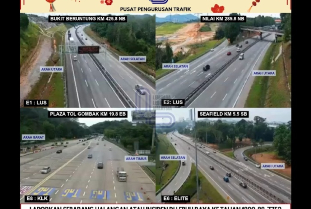 Malaysia’s major highways flowing smoothly this morning, says LLM