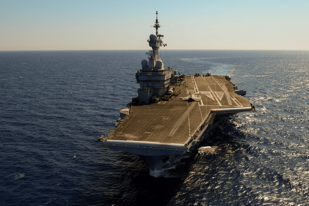 France deploys aircraft carrier to Mediterranean as Macron warns of conflict spillover