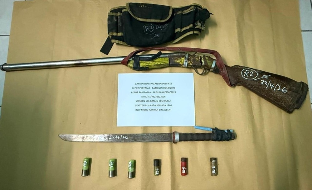 Police detain foreigner in Niah after threat to kill sister, seize machete and homemade shotgun