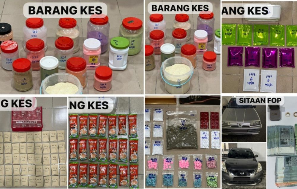 Penang police dismantle drug lab, seize RM3.43m worth of narcotics in raids