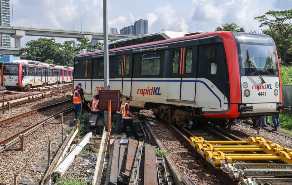Four derailed LRT train carriages returned to depot for inspection, says Rapid KL