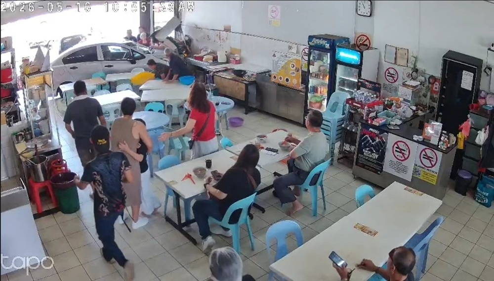 Police say driver mistakenly hit accelerator before crashing into Kuching coffee shop