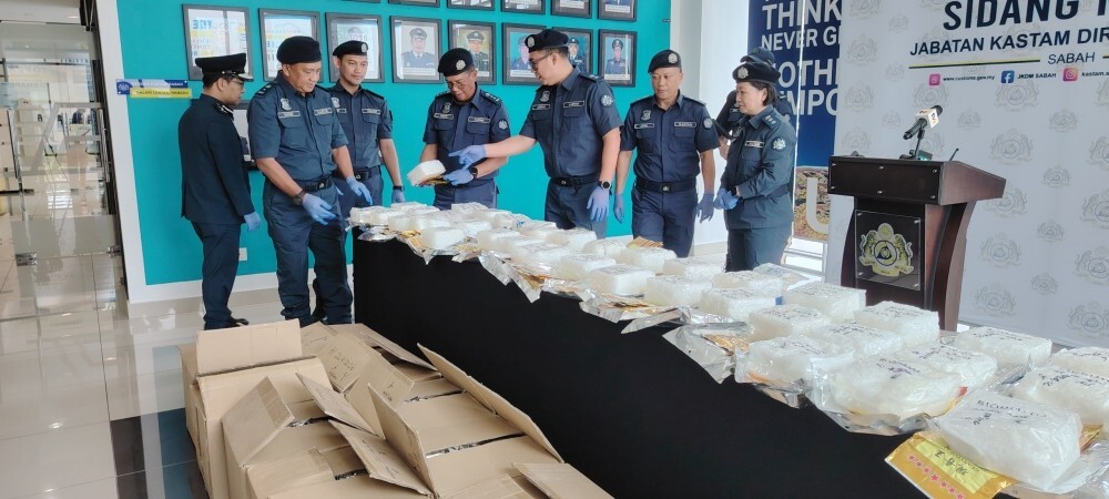 Sabah Customs seizes RM15m worth of methamphetamine at Sepanggar Port