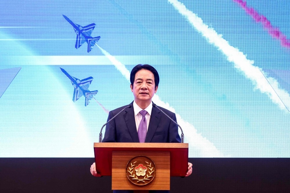 Taiwan president Lai says ‘foreign forces’ cannot decide island’s future