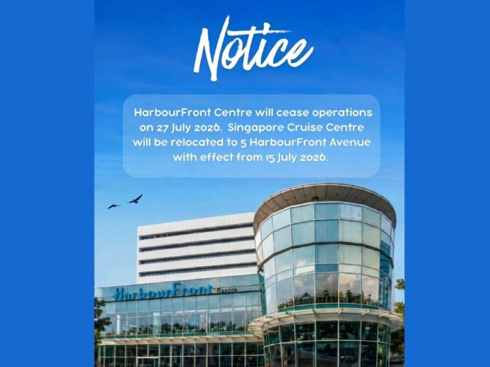 Singapore Cruise Centre relocating from HarbourFront Centre in July