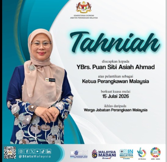 Siti Asiah Ahmad takes over as chief statistician after Mohd Uzir’s retirement