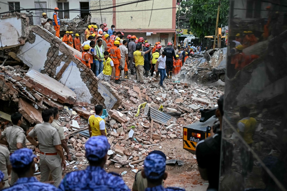 Three killed, others feared trapped after New Delhi building housing students collapses; rescue underway