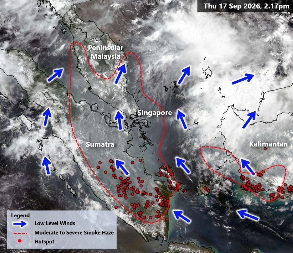 Haze returns to unhealthy levels in Singapore as smoke drifts from Indonesia