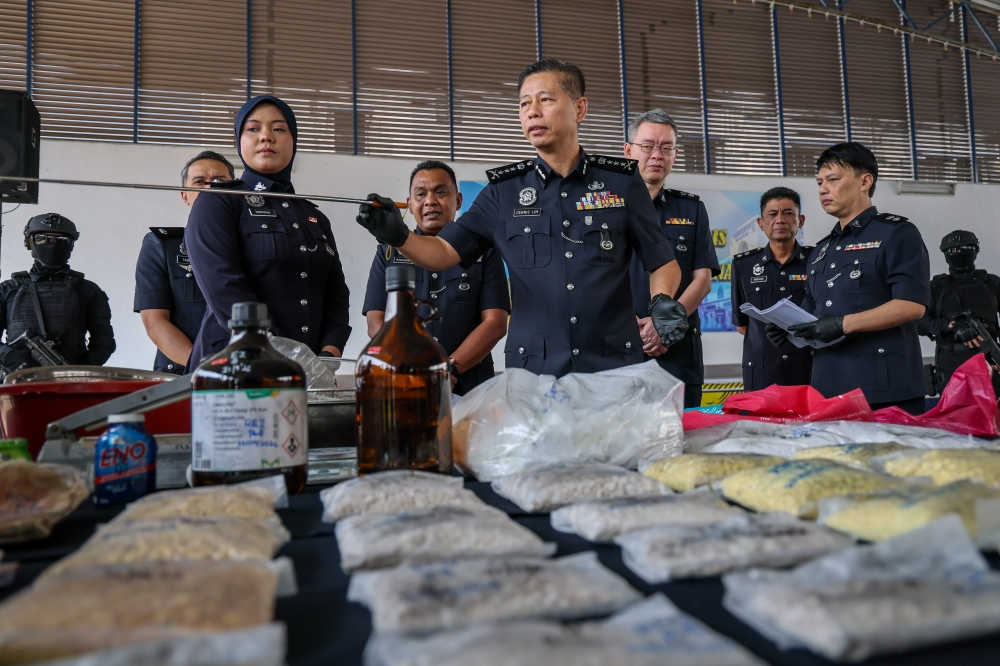 Three separate drug busts net RM3.44m in drugs, five arrests in Penang
