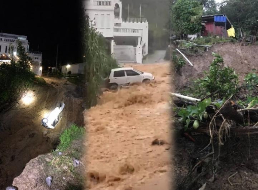 Heavy rain triggers flash floods and landslides in Ranau and Kundasang, vehicles swept away